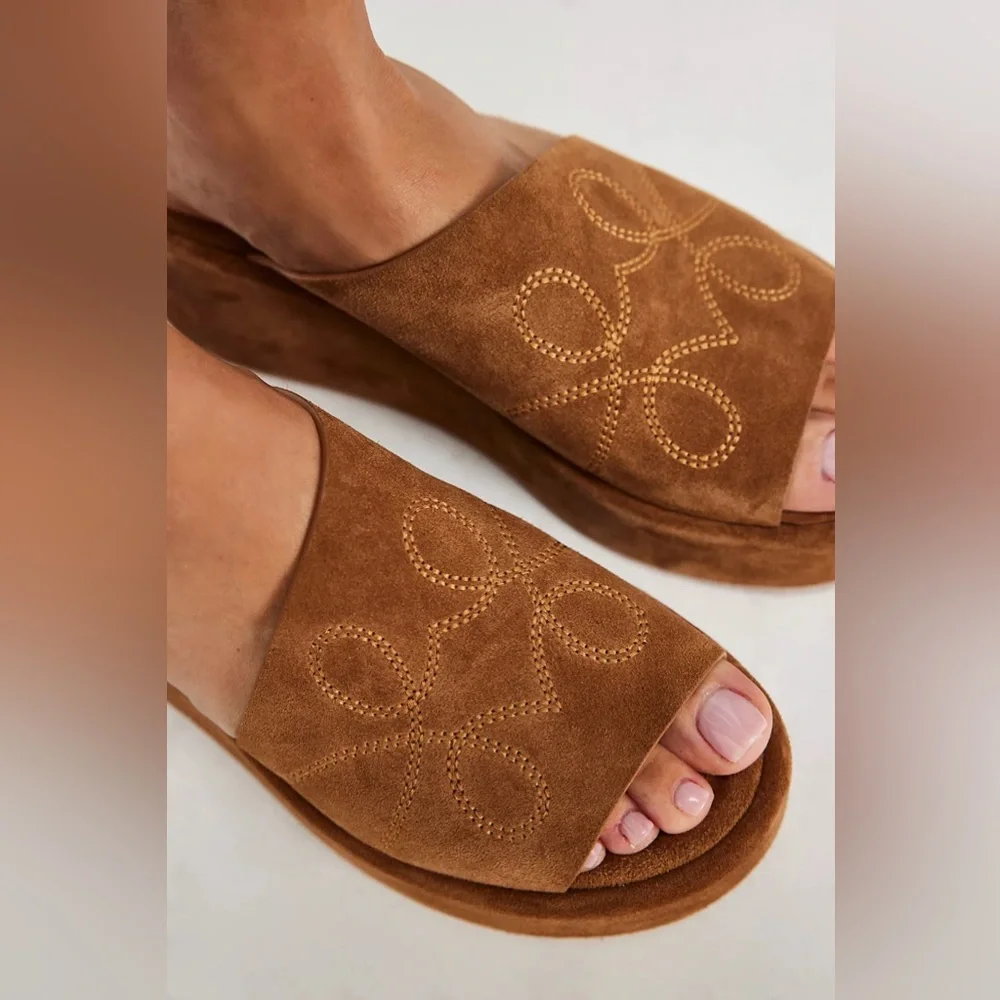 New Free People Haven Western Flatform Sandals - Picture 2 of 7
